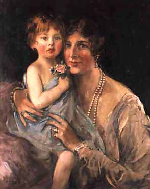  The Marchioness of Londonberry and Lady Mairi Stewart, 1923 - John Lavery
