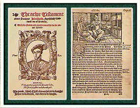 Pages from one of the Tindale Bibles