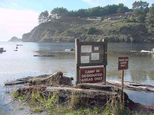 The mouth of the Navarro River, northern California.